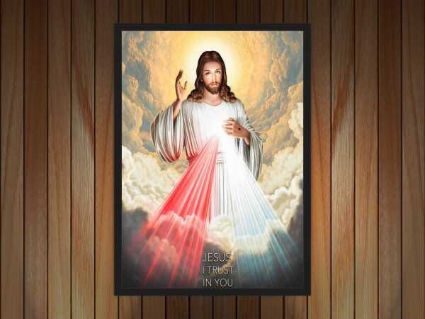 Quadro Decorativo Jesus Divina Misericórdia Religiosidade Decorações Com Moldura G01 - 3