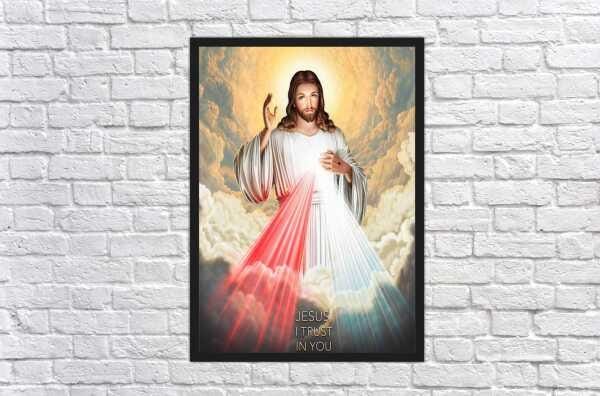 Quadro Decorativo Jesus Divina Misericórdia Religiosidade Decorações Com Moldura G01 - 4