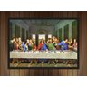 Quadro Decorativo Jesus Santa Ceia Apóstolos Religiosidade Decorações Com Moldura G06 - 3