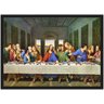 Quadro Decorativo Jesus Santa Ceia Apóstolos Religiosidade Decorações Com Moldura G06 - 1