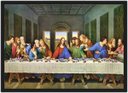 Ver imagem 1 de Quadro Decorativo Jesus Santa Ceia Apóstolos Religiosidade Decorações Com Moldura G06
