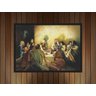 Quadro Decorativo Jesus Santa Ceia Apóstolos Religiosidade Decorações Com Moldura G07 - 2
