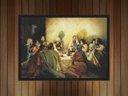 Ver imagem 2 de Quadro Decorativo Jesus Santa Ceia Apóstolos Religiosidade Decorações Com Moldura G07