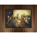Ver imagem 2 de Quadro Decorativo Jesus Santa Ceia Apóstolos Religiosidade Decorações Com Moldura G07