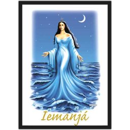 Quadro Decorativo Iemanjá Rainha Do Mar Religiosidade Decorações Com Moldura G02 - 1