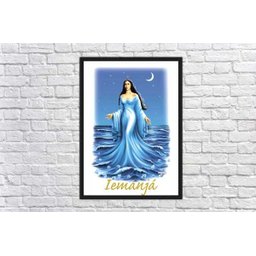 Quadro Decorativo Iemanjá Rainha Do Mar Religiosidade Decorações Com Moldura G02 - 4