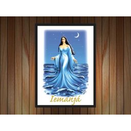 Quadro Decorativo Iemanjá Rainha Do Mar Religiosidade Decorações Com Moldura G02 - 3