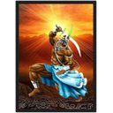Ver imagem 1 de Quadro Decorativo Ogum Orixá Religiosidade Decorações Com Moldura G03