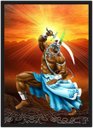 Ver imagem 1 de Quadro Decorativo Ogum Orixá Religiosidade Decorações Com Moldura G03