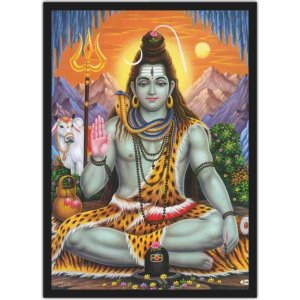 Quadro Decorativo Deus Shiva Religiosidade Decorações Com Moldura G05