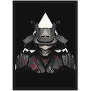 Ver imagem 1 de Quadro Decorativo Samurai Decorações Salas Quartos Com Moldura G02