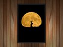 Ver imagem 3 de Quadro Decorativo Samurai Lua Decorações Salas Quartos Com Moldura G04