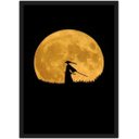 Ver imagem 1 de Quadro Decorativo Samurai Lua Decorações Salas Quartos Com Moldura G04