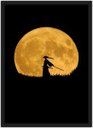 Ver imagem 1 de Quadro Decorativo Samurai Lua Decorações Salas Quartos Com Moldura G04