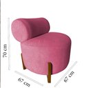 Ver imagem 6 de Kit 2 Poltronas Decorativa Mônaco Suede Rosa