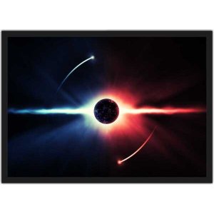 Quadro Decorativo Galáxias Planetas Universo Espaço Decorações Salas Quartos Com Moldura G02
