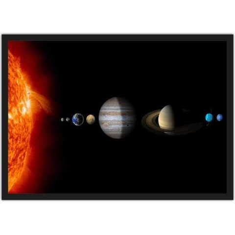 Quadro Decorativo Sistema Solar Galáxias Planetas Universo Espaço Decorações Salas Quartos