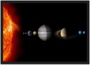 Ver imagem 1 de Quadro Decorativo Sistema Solar Galáxias Planetas Universo Espaço Decorações Salas Quartos