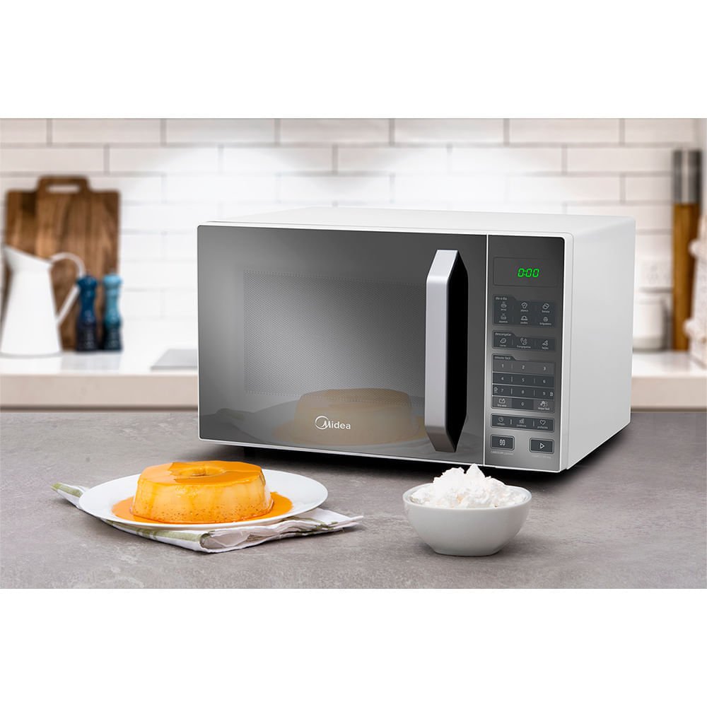 Micro-ondas 27l Branco Porta Espelhada Smartplate Midea Mxsa27e2 - 220v - 6