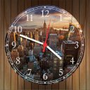 Ver imagem 3 de Relógio De Parede Cidade Nova Iorque Decoração Salas Quartos Quartz