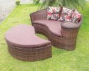 Ver imagem 4 de Chaise Orbit com Puff - Tecido Duna Marrom