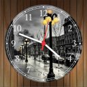 Ver imagem 2 de Relógio De Parede Cidade Ruas De Paris Decoração Salas Quartos Quartz