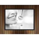 Ver imagem 2 de Quadro Decorativo Dentista Consultórios Odontologia Dentes Sorriso Decorações Com Moldura G08