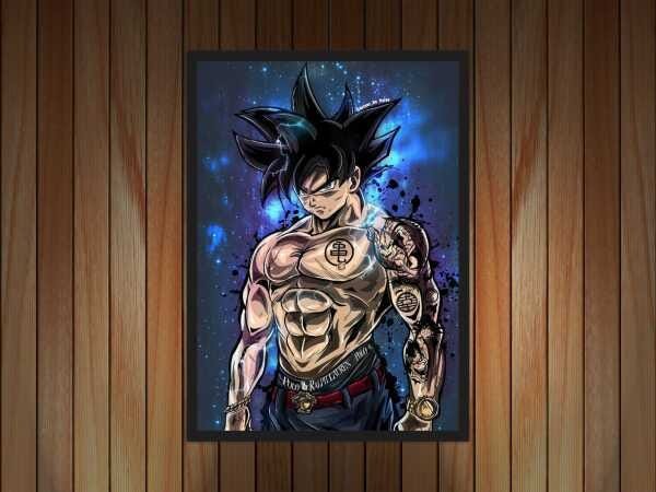 Quadro Decorativo Dragon Ball Goku Desenho Anime Salas Quartos Decorações Com Moldura G02 - 2