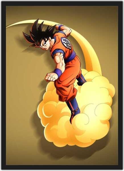 Quadro Decorativo Dragon Ball Goku Desenho Anime Salas Quartos Decorações  Com Moldura G03