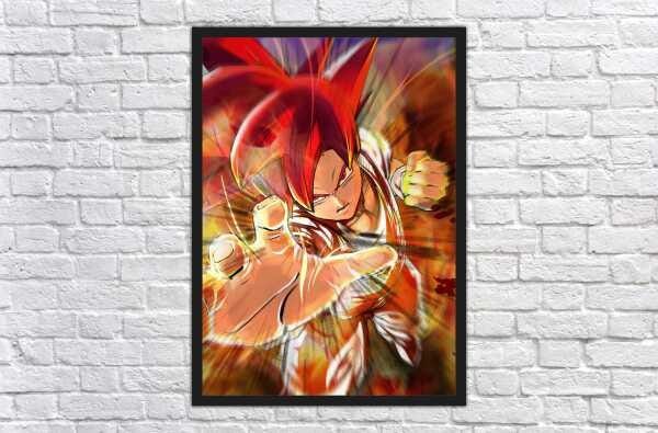Quadro Decorativo Dragon Ball Goku Desenho Anime Salas Quartos Decorações  Com Moldura G04