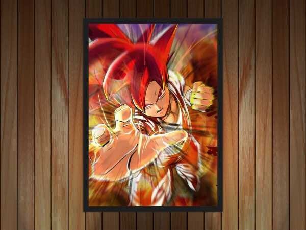 Quadro Dragon Ball Goku Anime Desenho Com Moldura G07 em Promoção na  Americanas