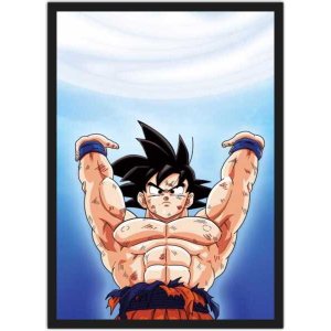 Quadro Decorativo Dragon Ball Goku Desenho Anime Salas Quartos Decorações Com Moldura G08