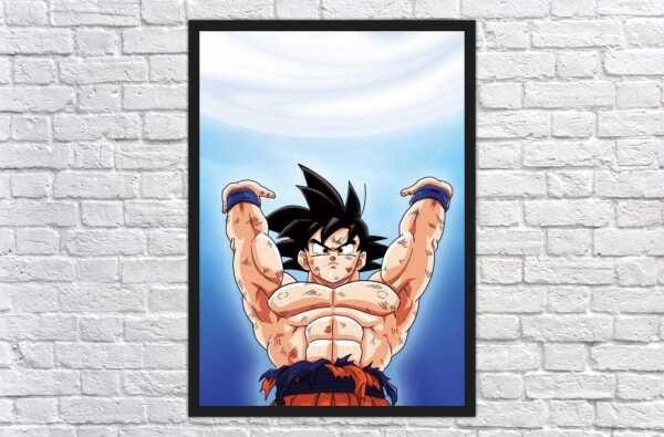 Quadro Decorativo Dragon Ball Vegeta Desenho Com Moldura G18