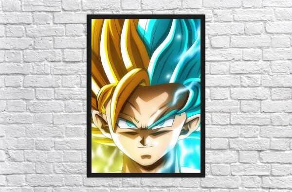 Quadro Decorativo Dragon Ball Goku Desenho Anime Salas Quartos Decorações  Com Moldura G05