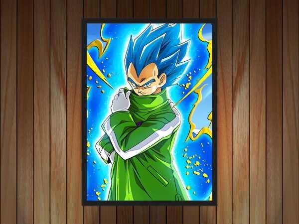 Quadro Decorativo Dragon Ball Goku Desenho Anime Com Moldura G01