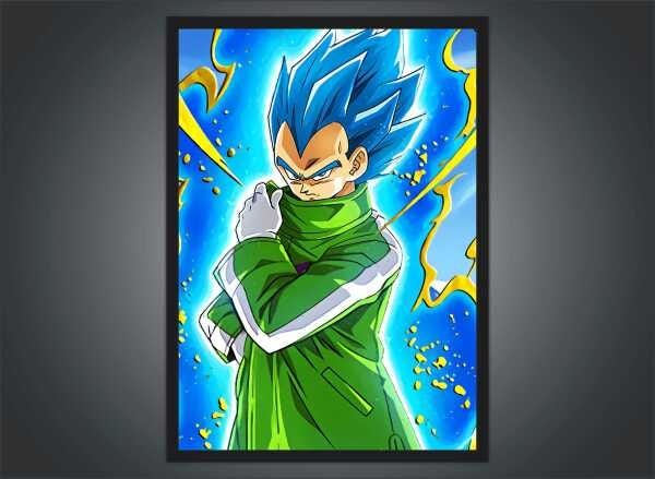 Quadro Decorativo Dragon Ball Goku Desenho Com Moldura G01