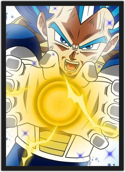 Quadro Decorativo Dragon Ball Vegeta Desenho Anime Salas Quartos Decorações  Com Moldura G02