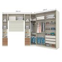 Ver imagem 3 de Quarto Modulado Casal Ambiente Composição 1 New Predileto 5 Peças Areia Jequitibá - Henn