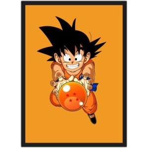 Quadro Decorativo Dragon Ball Desenho Anime Salas Quartos Decorações Com Moldura G12