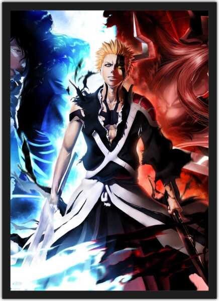 Quadro Decorativo Bleach Desenho Anime Salas Quartos Decorações Com Moldura G01