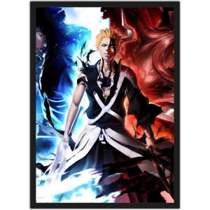 Quadro Decorativo Bleach Desenho Anime Salas Quartos Decorações Com Moldura G01