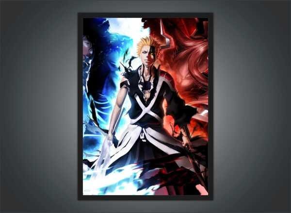 Quadro Decorativo Bleach Desenho Anime Salas Quartos Decorações Com Moldura G01 - 2