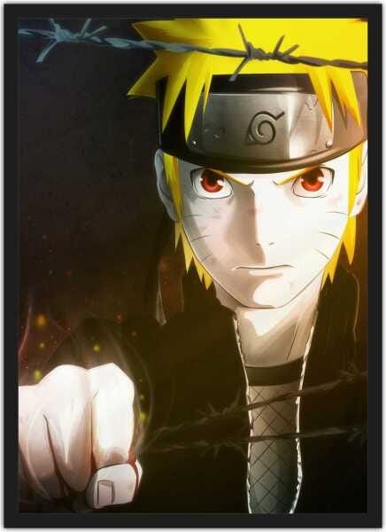 Quadro Decorativo Poster Naruto Uzumaki Desenho Game em Promoção