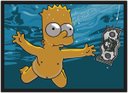 Ver imagem 1 de Quadro Decorativo Bart Simpsons Nirvana Salas Quartos Decorações Com Moldura