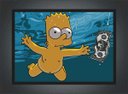 Ver imagem 2 de Quadro Decorativo Bart Simpsons Nirvana Salas Quartos Decorações Com Moldura
