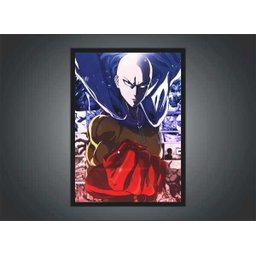 Quadro Decorativo One Punch Man Desenho Anime Salas Quartos Decorações Com Moldura G01 - 2