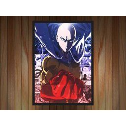 Quadro Decorativo One Punch Man Desenho Anime Salas Quartos Decorações Com Moldura G01 - 3