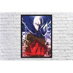 Quadro Decorativo One Punch Man Desenho Anime Salas Quartos Decorações Com Moldura G01 - 4