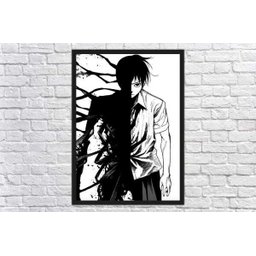Quadro Decorativo Ajin Desenho Anime Salas Quartos Decorações Com Moldura G01 - 2
