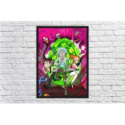 Quadro Decorativo Rick and Morty Desenho Anime Salas Quartos Decorações Com Moldura G03 - 4